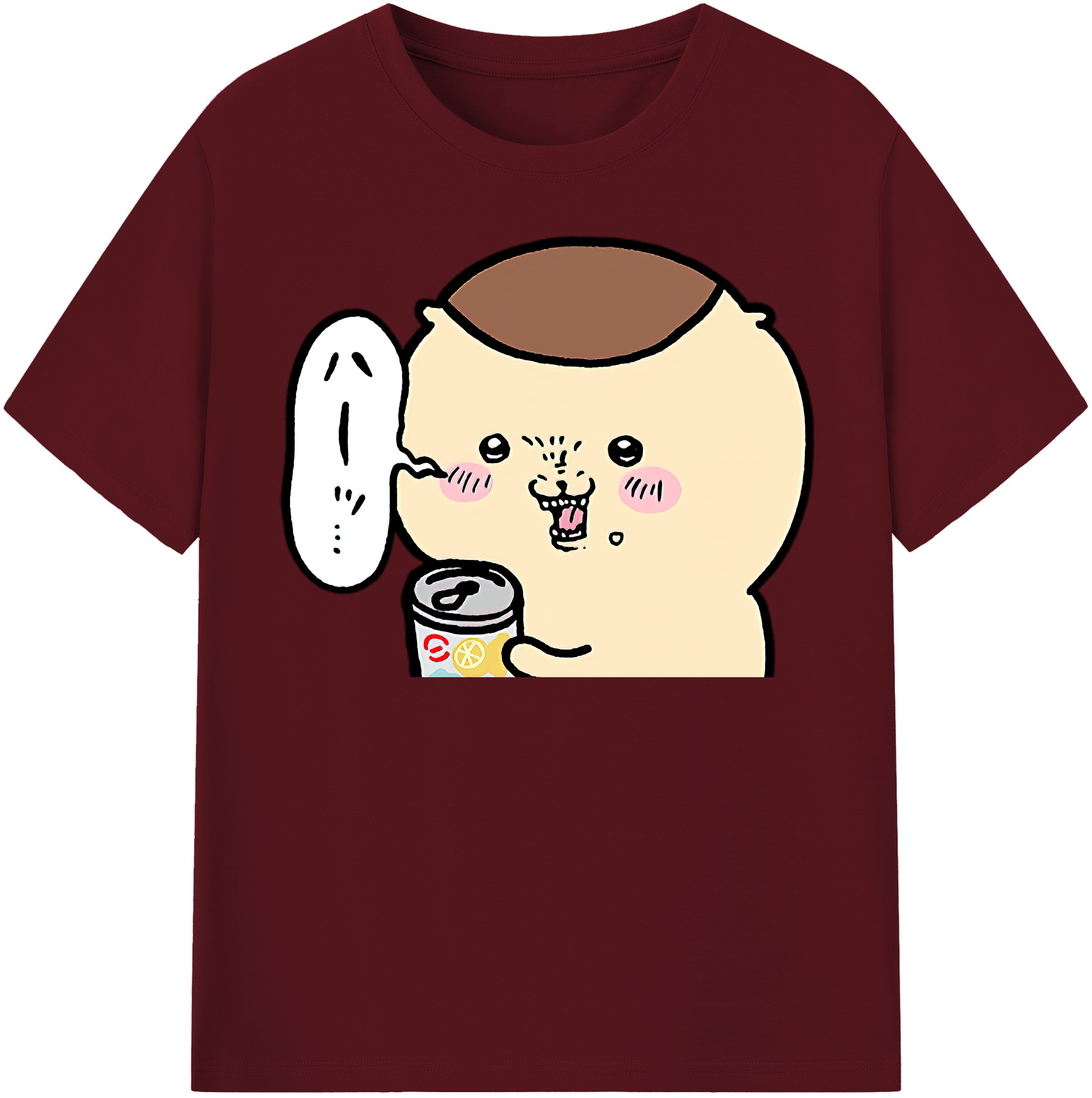 （画像用） ちいかわ くりまんじゅう Chii-kawa kuri manjū 綿100％半袖Tシャツ（フロントプリント）